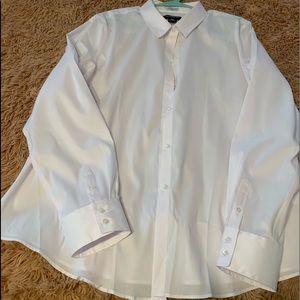 WHITE LIZ CLAIBORNE BOYFRIEND SHIRT